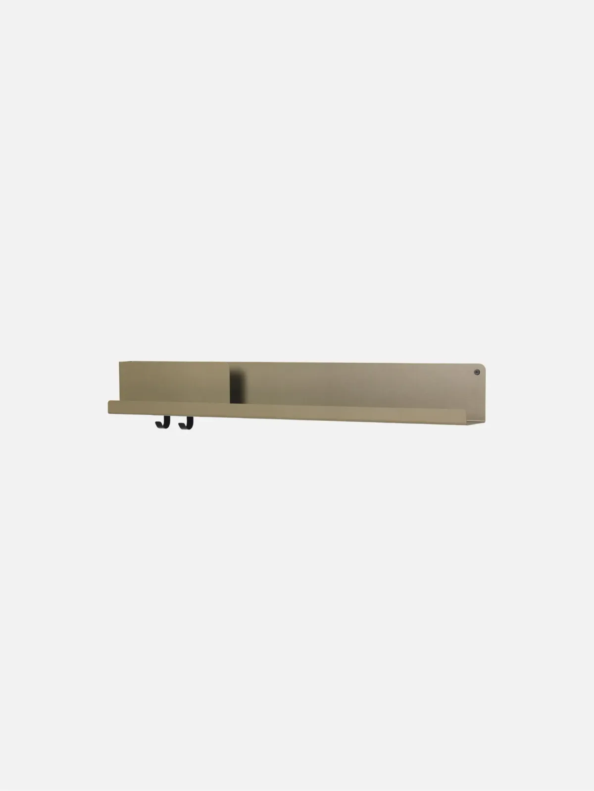 Taupe Trinket Ledge with Hooks